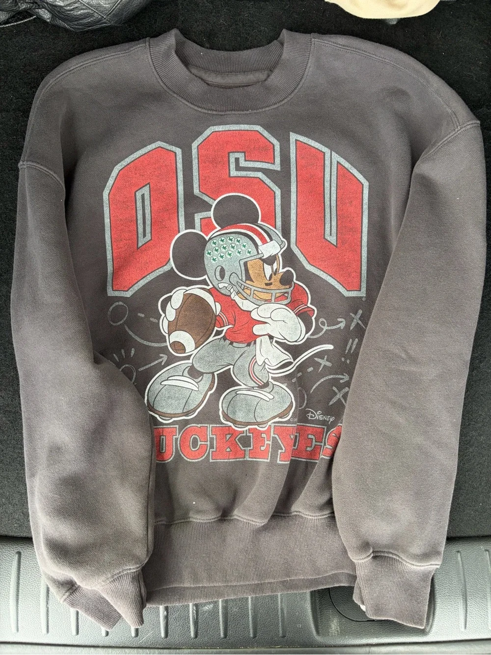 Hollister Black Crewneck Sweatshirt with Red OSU Graphic